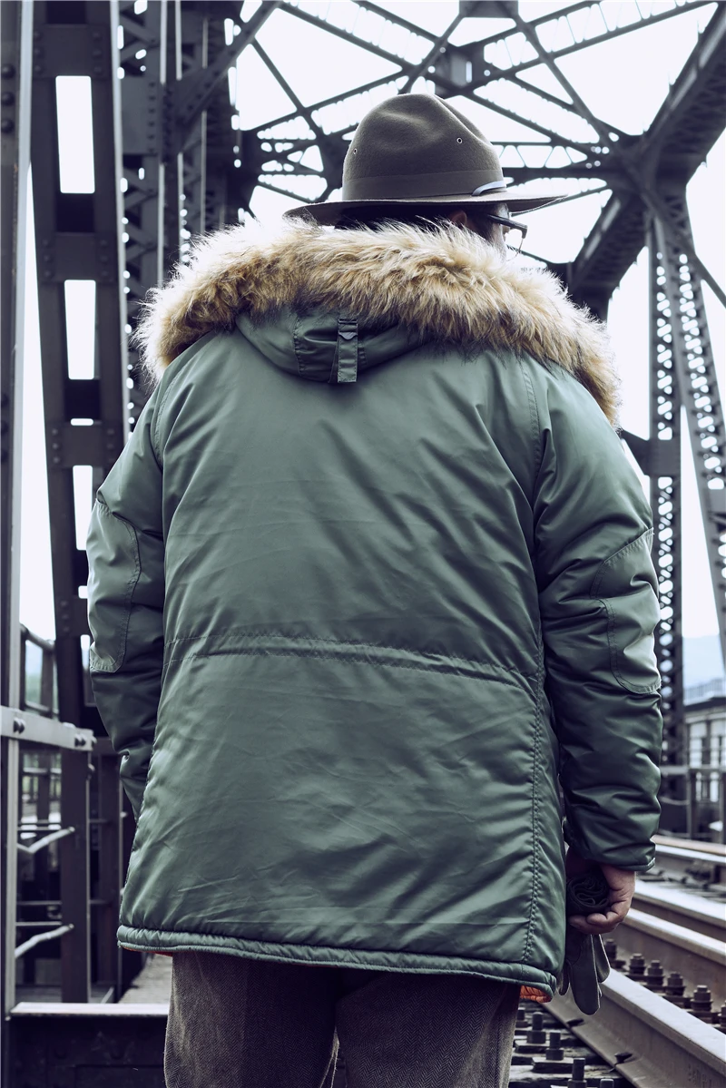 Зимняя куртка, Мужская стеганая парка, русская мужская зимняя куртка, искусственный мех, большие карманы, средняя длина, толстая парка, зимняя куртка