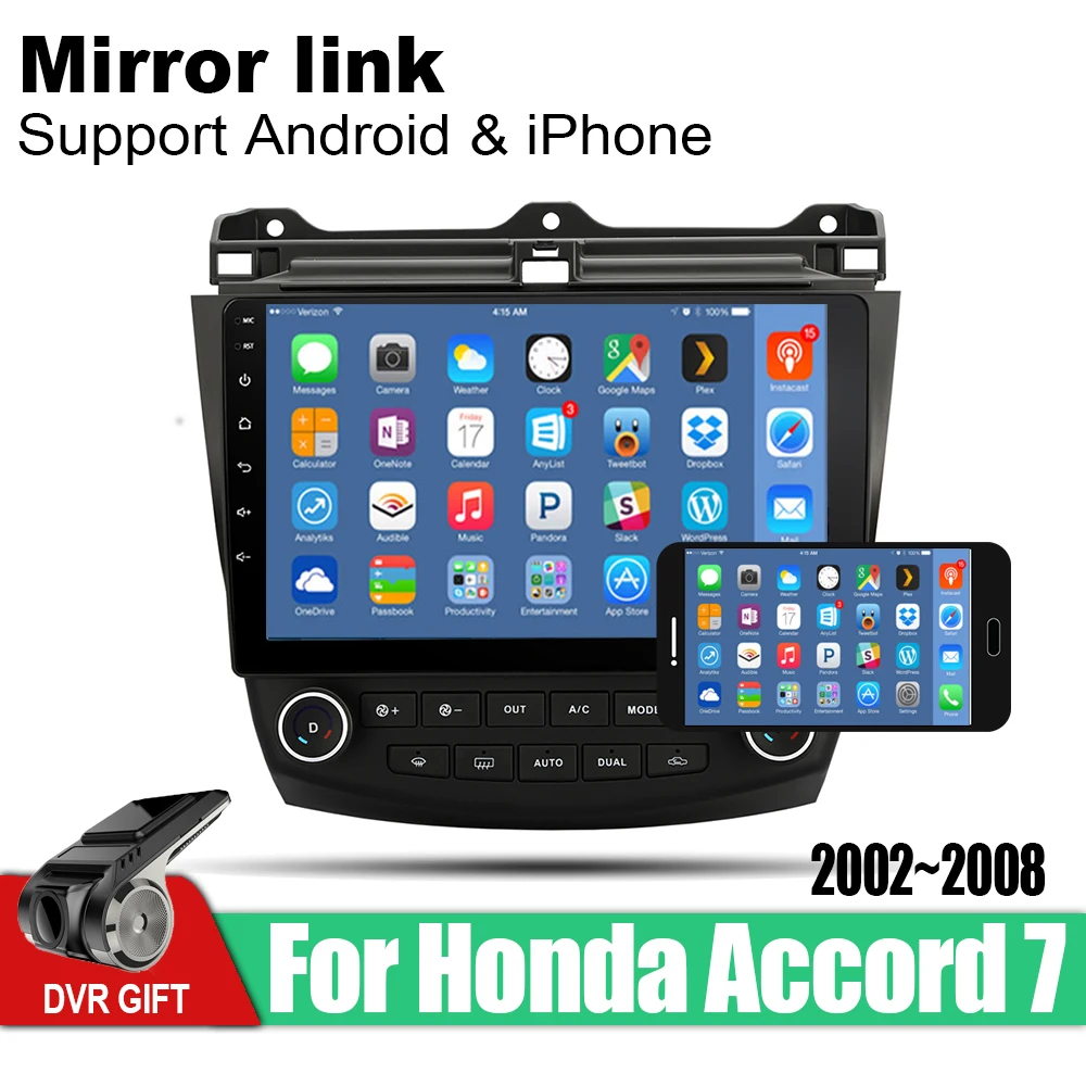 Автомобильный мультимедийный GPS навигатор 2 din для Honda Accord 7 America 2002 2003 2004 2005 2006 2007 2008