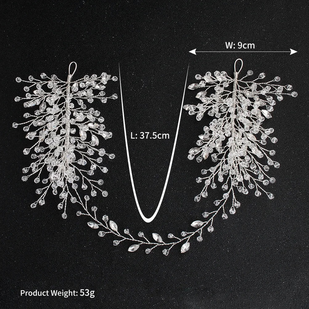 New Design Silver Crystal Hair Jewelry Handmade Wedding Tiara Hair Combs Hot Sale Headpiece Bridal Hair Accessories