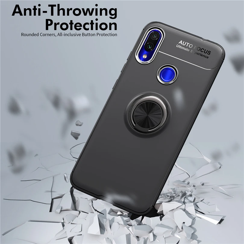 

Case For Redmi K20 7A Note 7 6 5 Pro Hybrid Magnetic Metal Ring Holder TPU Cover Cases for Xiaomi Redmi S2 Note 7 6 4 4X K20 Pro