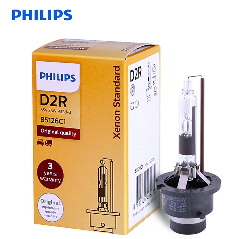 Philips Original D2R Xenon Standard 85126C1 35W Xenon HID Head Light Car Bulb Auto Lamp ECE OEM Quality,1X