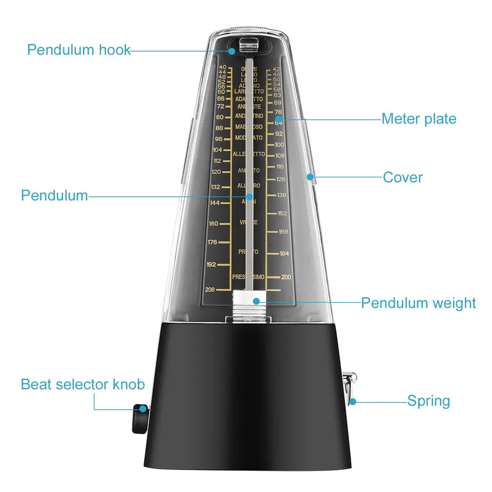 Горячая специальная цена традиционный Заводной механический метроном для фортепианной гитары бас-барабан для скрипки, музыкальных инструментов