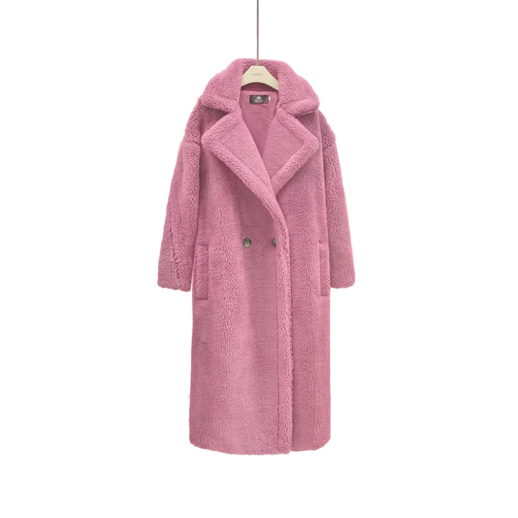 women's clothing winter outerwear coats new lambs wool coat female Korean loose coat 1018 - Цвет: Pink