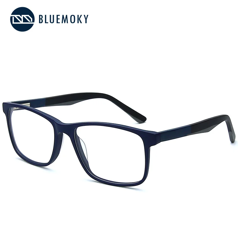 

BLUEMOKY Square Acetate Prescription Glasses Frame Men ClearMyopia Eyeglasses Optical Hyperopia Photochromic Frame 2019 BT7002