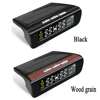 

Solar TPMS Car Tire Pressure Alarm Monitor System 4 Wheel External Tyre Sensor Temperature Alert Universal for Audi BMW Toyota