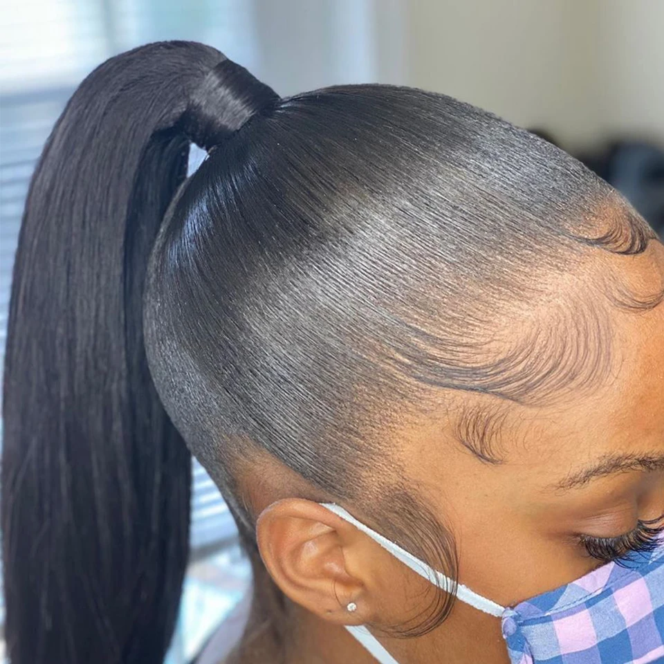 Straight Ponytail Brazilian Hair Natural Black 100g Remy Human Hair Ponytails Extension Brazilian Slove Rose For Woman Ponytails Aliexpress