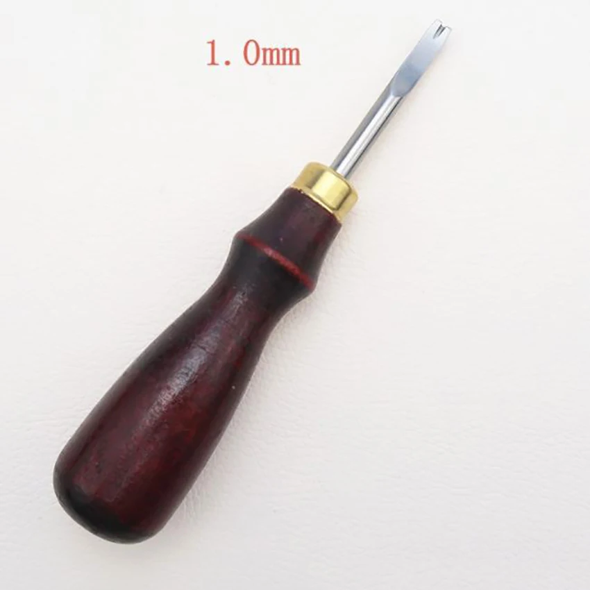 1.0mm Совершенно острый бук с цветной ручкой DIY Кожа ремесло Skiving триммер, кожа резка ручной работы инструмент - Цвет: 1.0mm