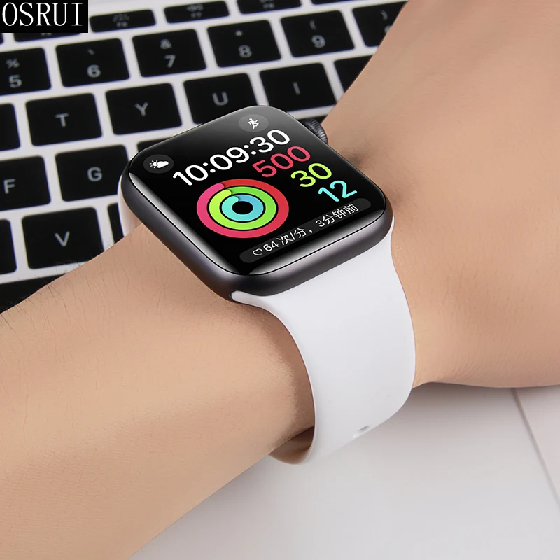 Ремешок для Apple watch band 5 4 44 мм 40 мм correa iwatch 4 3 2 42 мм 38 мм спортивный силиконовый браслет pulseira аксессуары для Apple watch