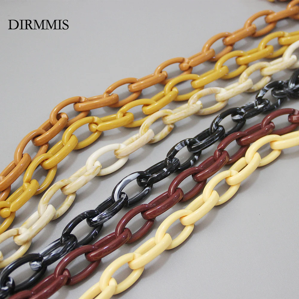 DIY New Fashion Woman Handbag Accessory Chain Beige Acrylic Green Resin Black Luxury Strap Women Clutch Shoulder Purse Chain new fashion woman handbag accessory chain brown beige acrylic blue resin chain luxury strap women clutch shoulder purse chain