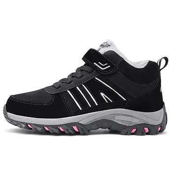 

High Quality Snow Boots Women Men Fashion Winter Flat Unisex Ankle Boots Male Plush Couple Style Cotton Sneaker Plus Size Warm 6