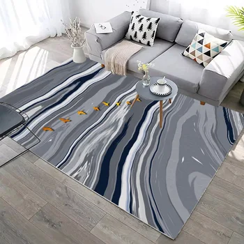 

Chinese Style Ink Drawing Study Room Sofa Coffee Table Mat Nordic Modern Carpets for Living Room Bedroom Carpet Area Rugs