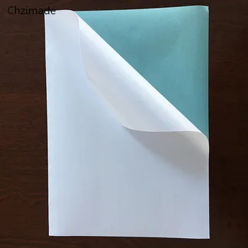 

Lychee Life 10Pcs Blue Bottom Color A4 Self-adhesive Printing Paper for T Shirts Iron on Ink Transfer Paper Crafts