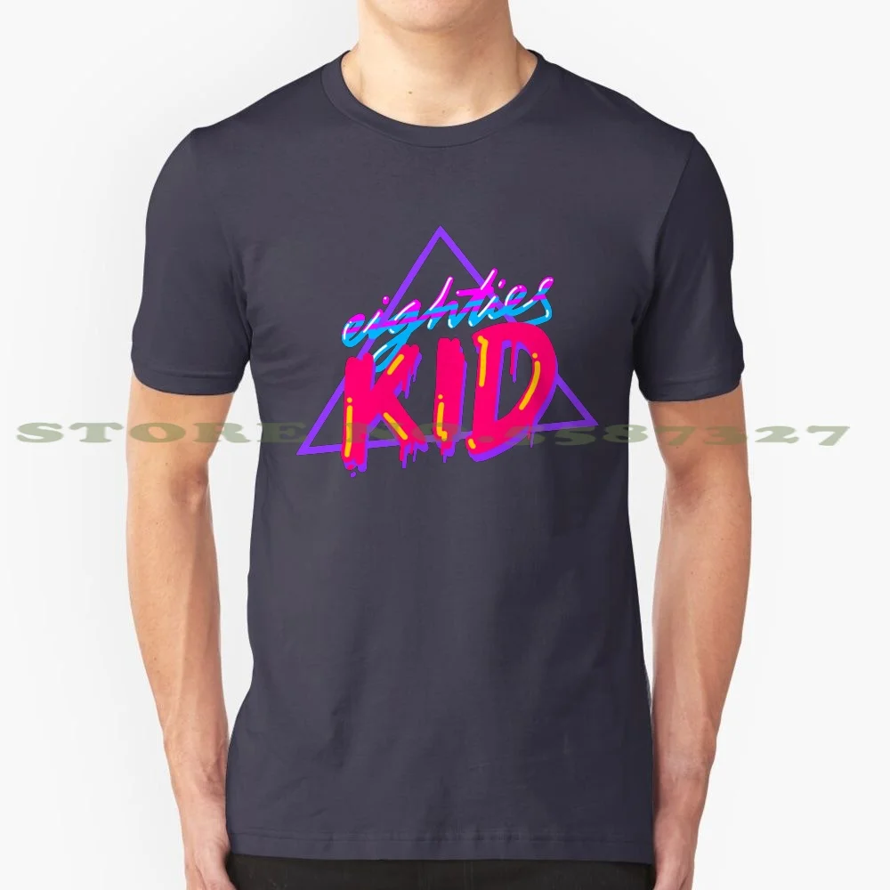 Eighties Kid Graphic Custom Funny Hot Sale Tshirt 80 S Logo 1980 Retro Vintage Bright Type Typography Hand Drawn | Мужская одежда