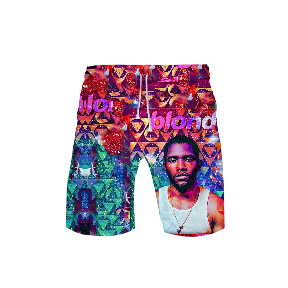 Стиль рисунок Frank Ocean 3D печать футболки мужские летние Лидер продаж Повседневное прохладный и Дышащий вентиляция стиль пляжные шорты