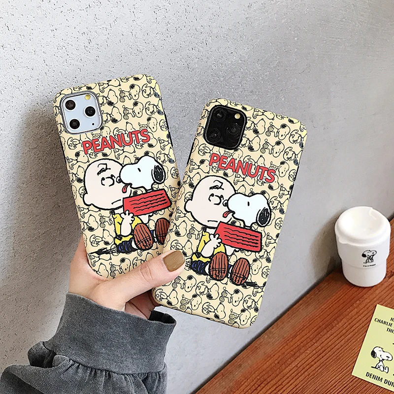 Ретро мультипликационный чехол для телефона Charlie коричневый для iphone 11Pro XS Max X XR мягкий IMD мягкий чехол для iphone 11 6 6S 7 8 Plus задний чехол s