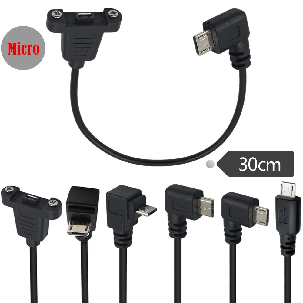 Прямоугольный кабель с разъемами Micro USB и 90 градусов | Электроника