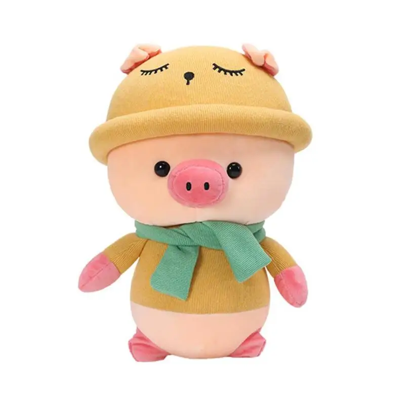 Мультяшная Мягкая игрушка "поросенок" креативная Набивная игрушка поросенок игрушки для сна мягкая подушка легкая для украшения дома подарки фестиваль подарки - Цвет: Yellow-25cm