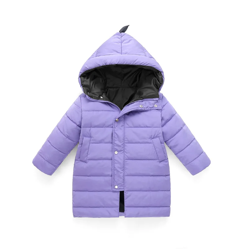 Коллекция года, одежда для маленьких девочек детская зимняя куртка с динозавром зимнее пальто для девочек детские теплые плотные длинные белые пуховые пальто с капюшоном для подростков