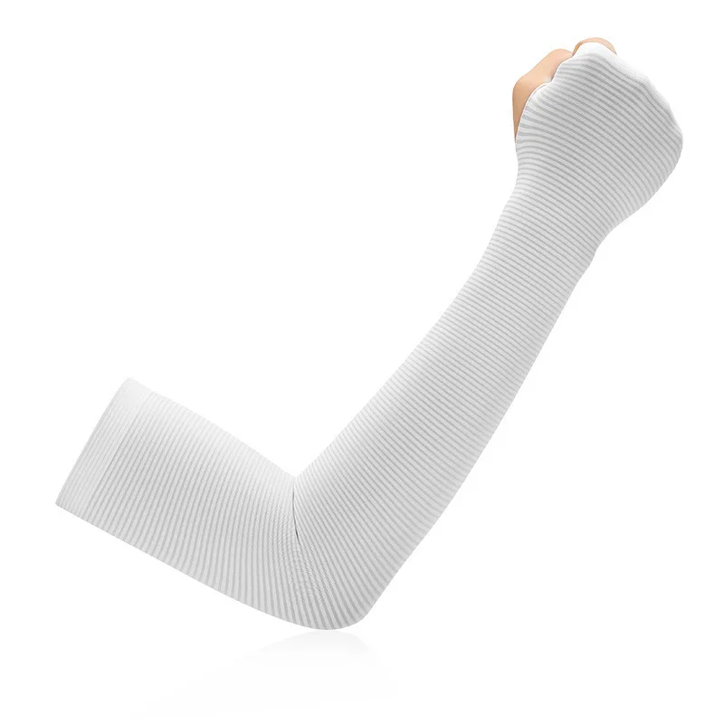 1 Pair Sun Protection Motorbike Arm Sleeves Ice Silk Breathable Arm Protection Sleeve for Men Women Moto Accessories M/L/XL - Цвет: M gray