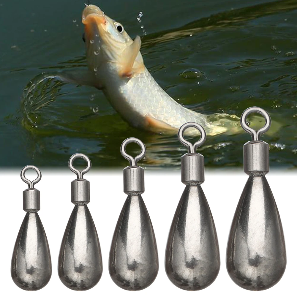 1pc Tear Drop Shot Fishing Tungsten Fall Sinker Line Sinkers Weights