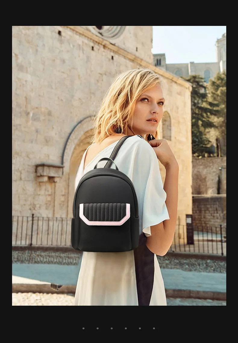 BOPAI backpack women new small bag fashion wild student school bag Oxford cloth ladies backpack