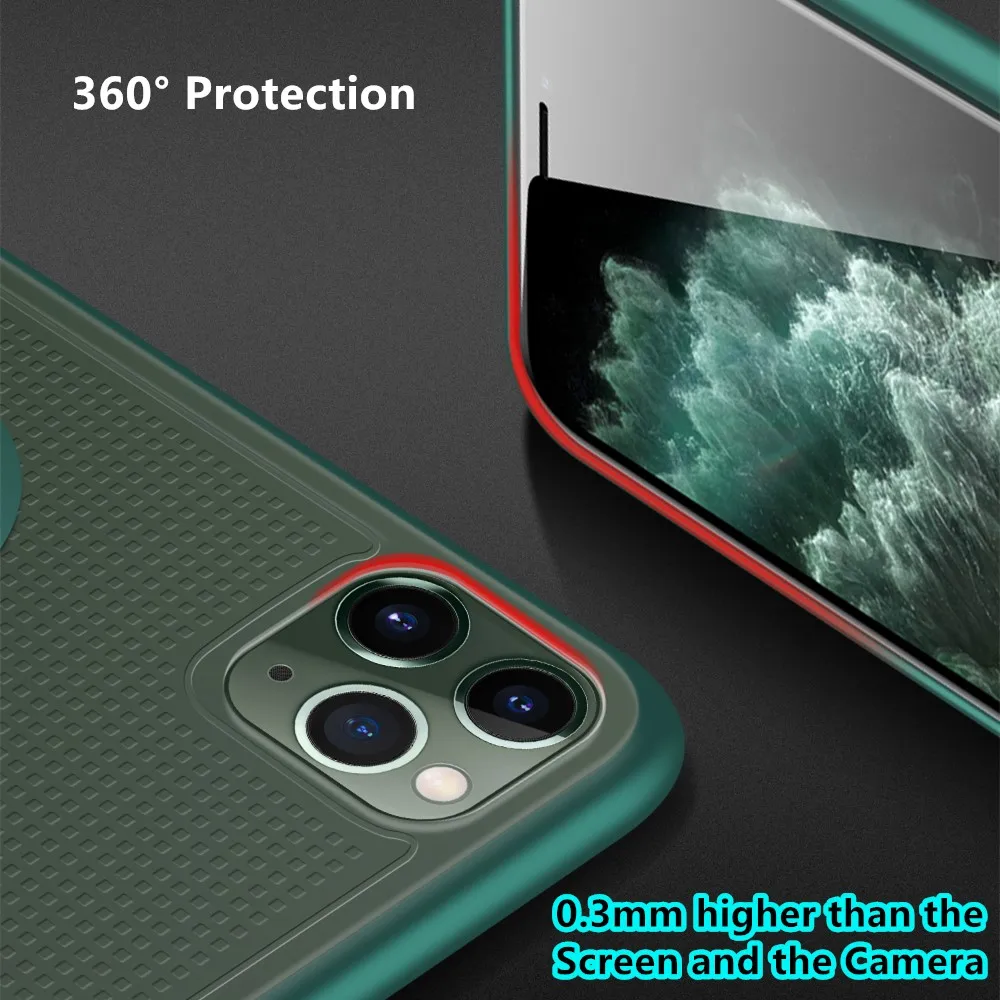 Кольцевой защитный чехол для Apple iPhone 11 Pro XR Xs Max 7 8 6 6s Plus X прозрачный матовый Магнитный противоударный защитный чехол для iPhone 11 Pro