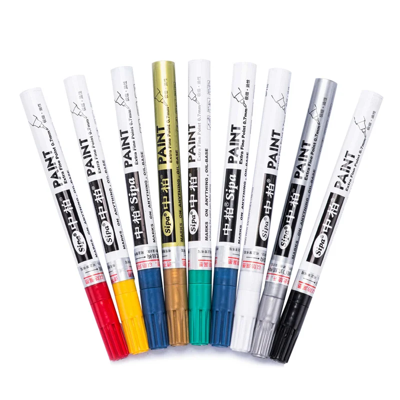 

Waterproof Car Tire Tread Metal Paint Permanent Paint Marker Oily Marker Touch Up Pen Paint Care Car Supplies Auto Accessories