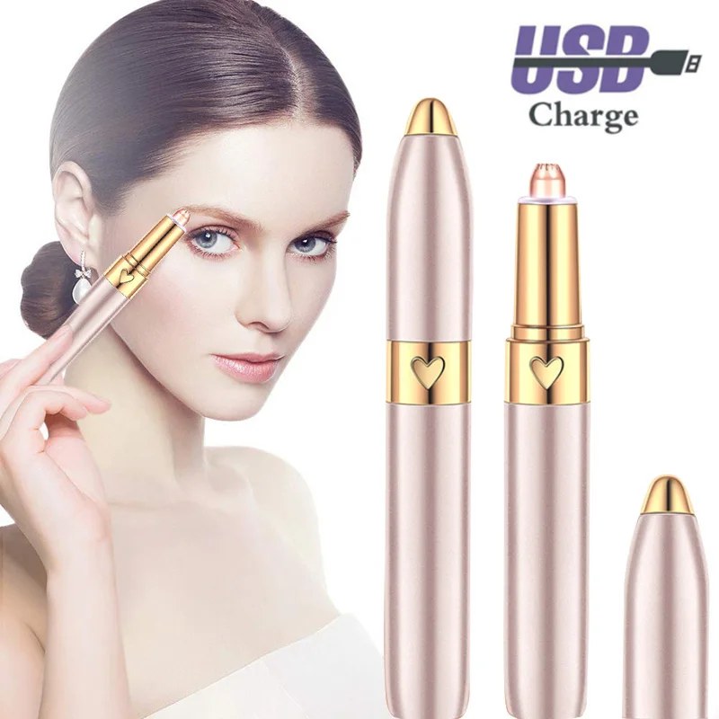 

Mini Electric Eyebrow Trimmer Hair Remover Brows Pen Makeup Painless Multifunction Eye Brow Razor Epilator Facial Shaver Razors