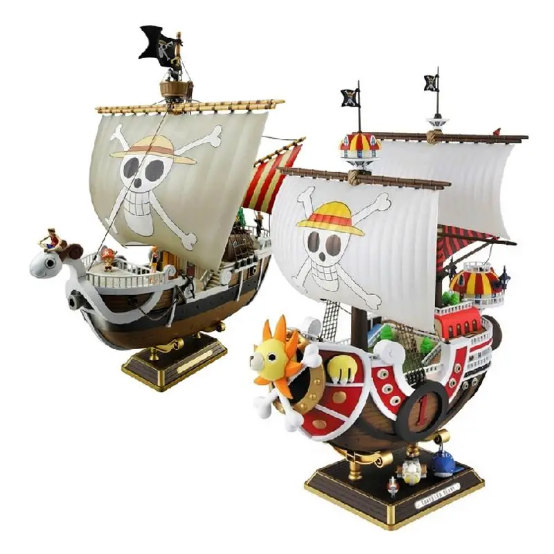 

Anime One Piece Luffy Pirate Ship Action Figure Thousand Sunny Going merry DIY PVC Model Figurine Toys Gift