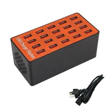 Компактный телефон концентратор стены USB Универсальное зарядное устройство дорожная зарядная станция 20 портов адаптер Smart