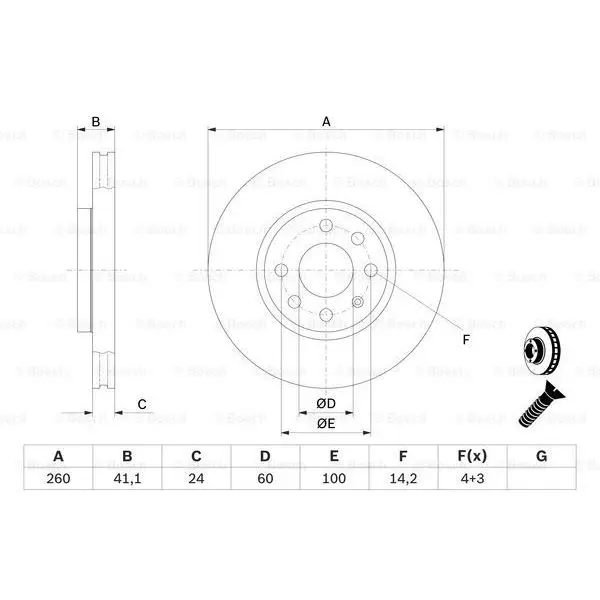 Диск тормозной OPEL CORSA C 00-/MERIVA 03-10/COMBO 00-/TIGRA 04