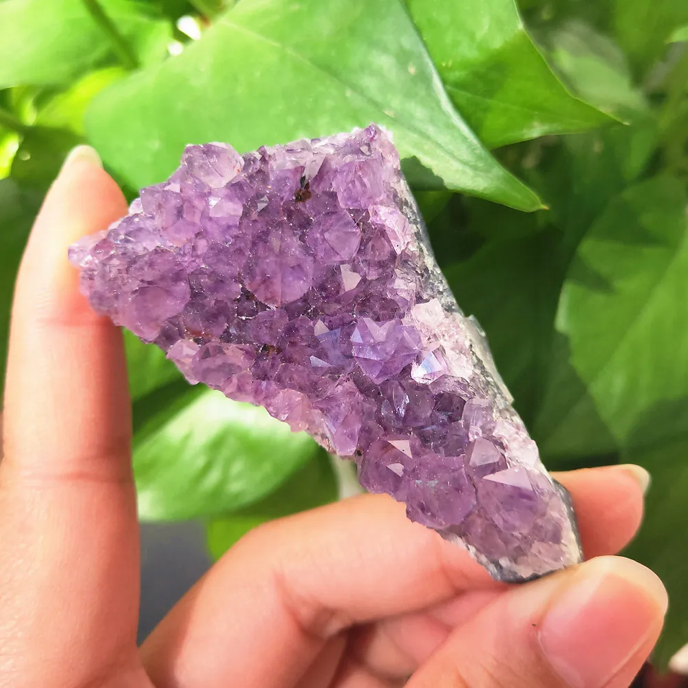 Ametist Crystal cluster Natural Amethyst quartz vug plating Gemstone Flower Crystals Healing 50-500g
