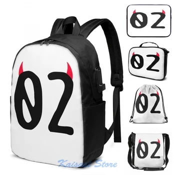 

Funny Graphic print 02 Zero Two Darling in the Franxx USB Charge Backpack men School bags Women bag Travel laptop bag