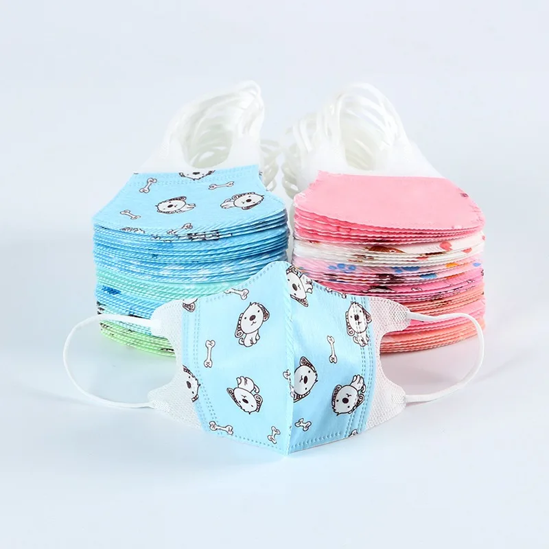 

5PCS Children Cartoon Disposable Face Mask Non Woven Anti-Dust Respirator Outdoor Masks