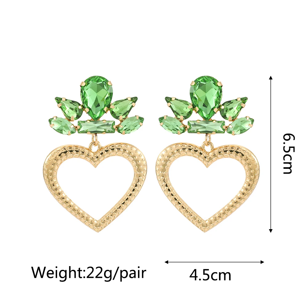 Ztech New Green Series Set Earrings Designer Jewelry Crystal Tassel Za Accessories Handmake Statement Bijoux Pendientes Brincos