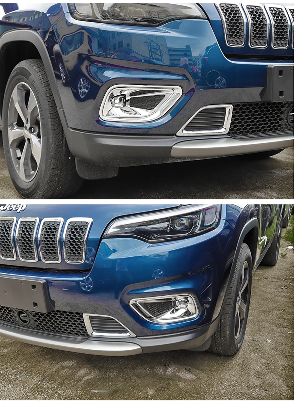 BAWA автомобильные наклейки для Jeep Cherokee+ ABS Автомобильная передняя противотуманная фара декоративная крышка аксессуары для Jeep Cherokee