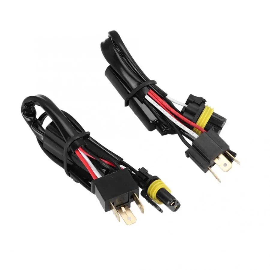 car socket 2pcs 1V1 H4 HID Relay Wiring Harness Xenon Cable Wire for Auto Motor Headlamp Light accessoire voiture