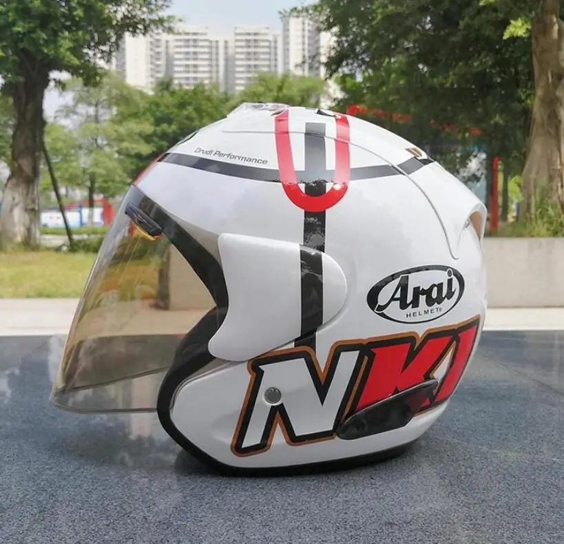 Arai R3 шлем мотоциклетный шлем с открытым внедорожным мотоциклетным шлемом Размер: S M L XL XXL, Опционный трехцветный объектив 06