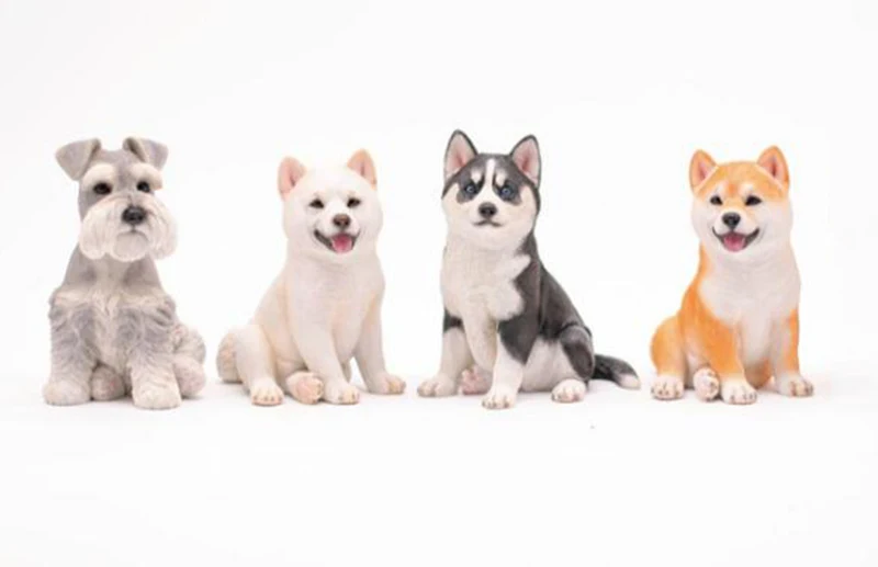 11cm Siberian Husky 1/6 Scale Simulation cartoon Pet dog Animal Model Kids Toys Gift Home Scene decoration Decoration | Игрушки и хобби