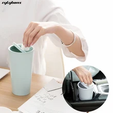 Многофункциональное автомобильное мусорное ведро, автомобильное ведро для хранения, портативное круглое ведро для автомобиля, домашнее офисное настольное мусорное ведро, бумажный чехол, держатель