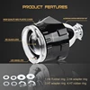 RACBOX Universal 2.5 inch Led Angel eyes Bi-xenon Projector lenses Driving Light DRL H4 H7 Car Retrofit Styling Use H1 Lamp ► Photo 2/6