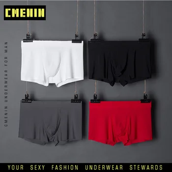 

4Pcs/lot 2020 New Quick Dry Sexy Men Underwear Boxer Shorts Print Trunks Mens Boxershorts Underware Boxers Cueca M0051