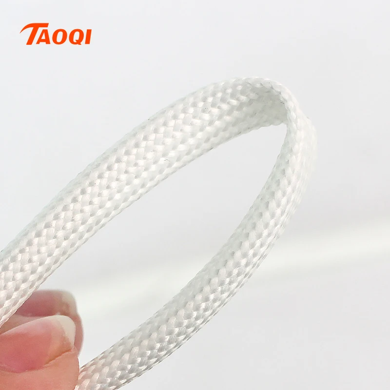 600 Deg High Temperature Braided Soft Chemical Fiber Tubing Insulation Cable Sleeving Fiberglass Tube 1M 1-25mm Diameter