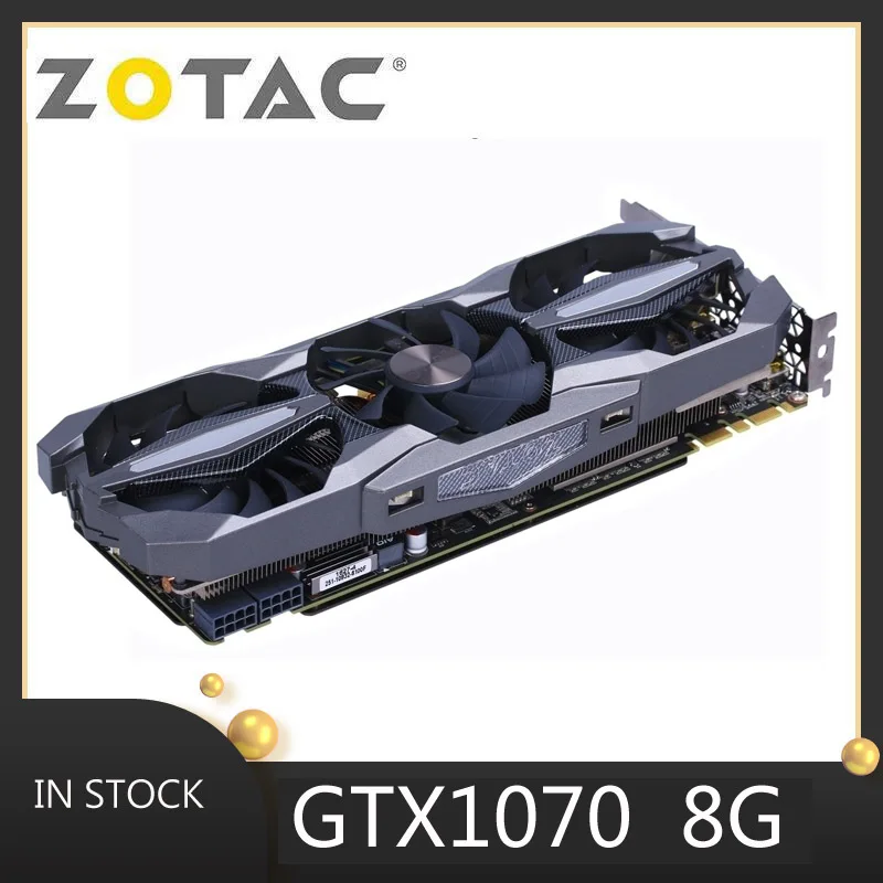 Графическая карта Zotac GPU Nvidia Geforce GTX 1070 8G графические карты для PUBG компьютерных игр