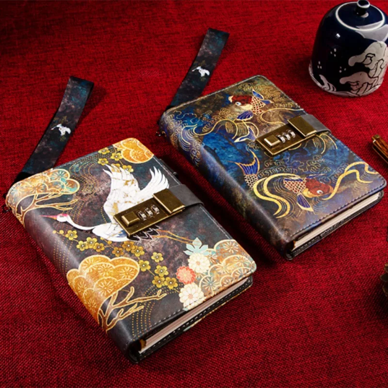 A6 Блокнот подблокнот дневник с замком рука книга пароль Блокировка блокнот планировщик путешествия журнал студенческий код Блокировка записные книжки