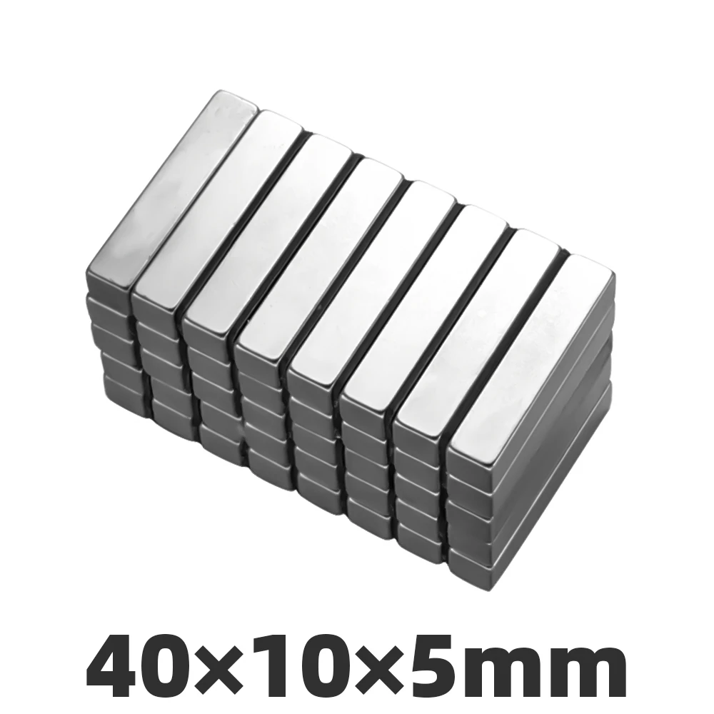 

50pcs 40x10x5mm neodymium magnets N35 super strong Block powerful magnet 40 * 10 * 5mm Craft Fridge