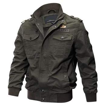 

2019 Plus Size Military Jacket Men Spring Autumn Cotton Pilot Jacket Coat Army Men's Bomber Jackets Cargo Flight Jacket Male 6XL