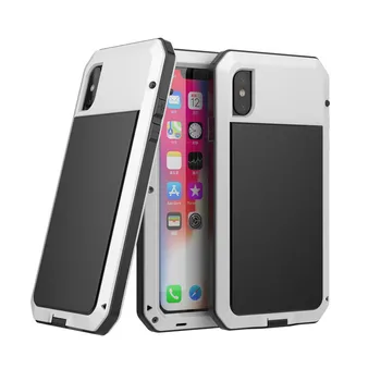 

New Waterproof Snowproof Shockproof Dustproof Phone Cover Case Metal Case with Built-in Screen Protector for iPhone X XS Max XR