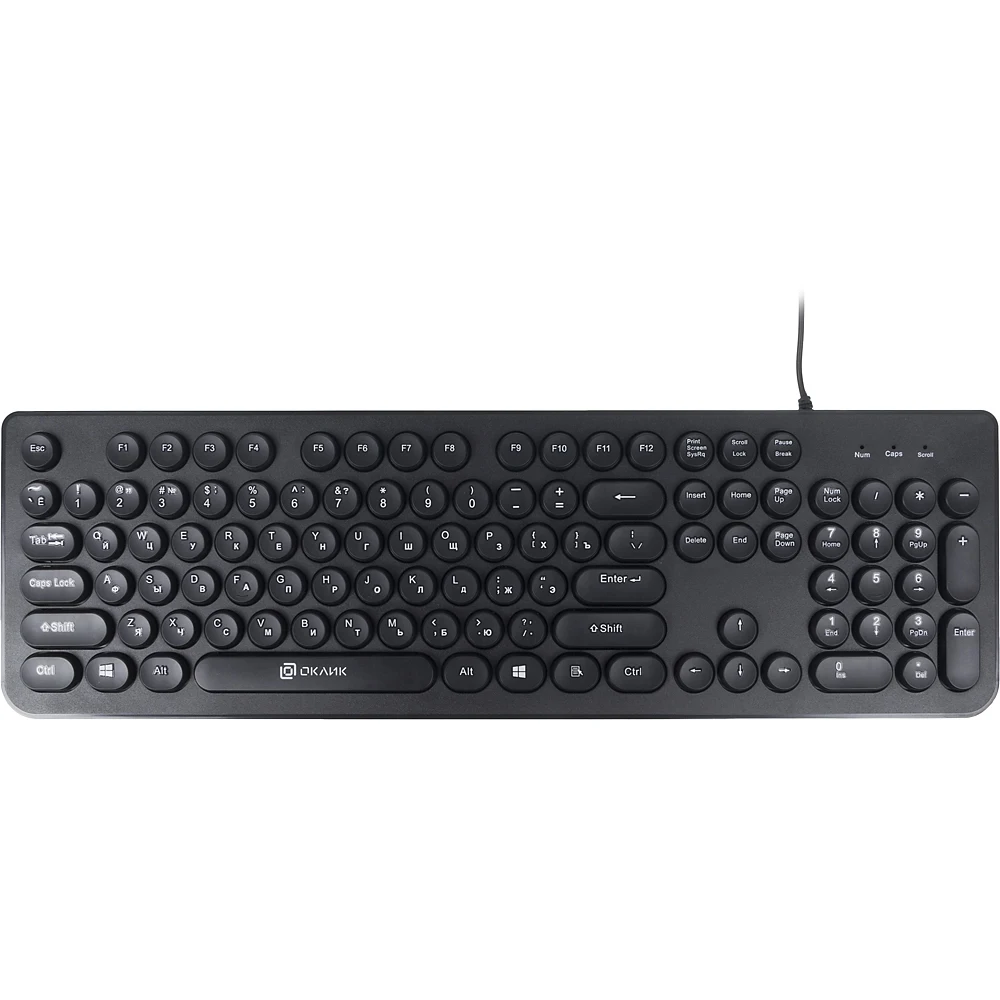 Клавиатура Oklick 400MR черный USB slim Multimedia
