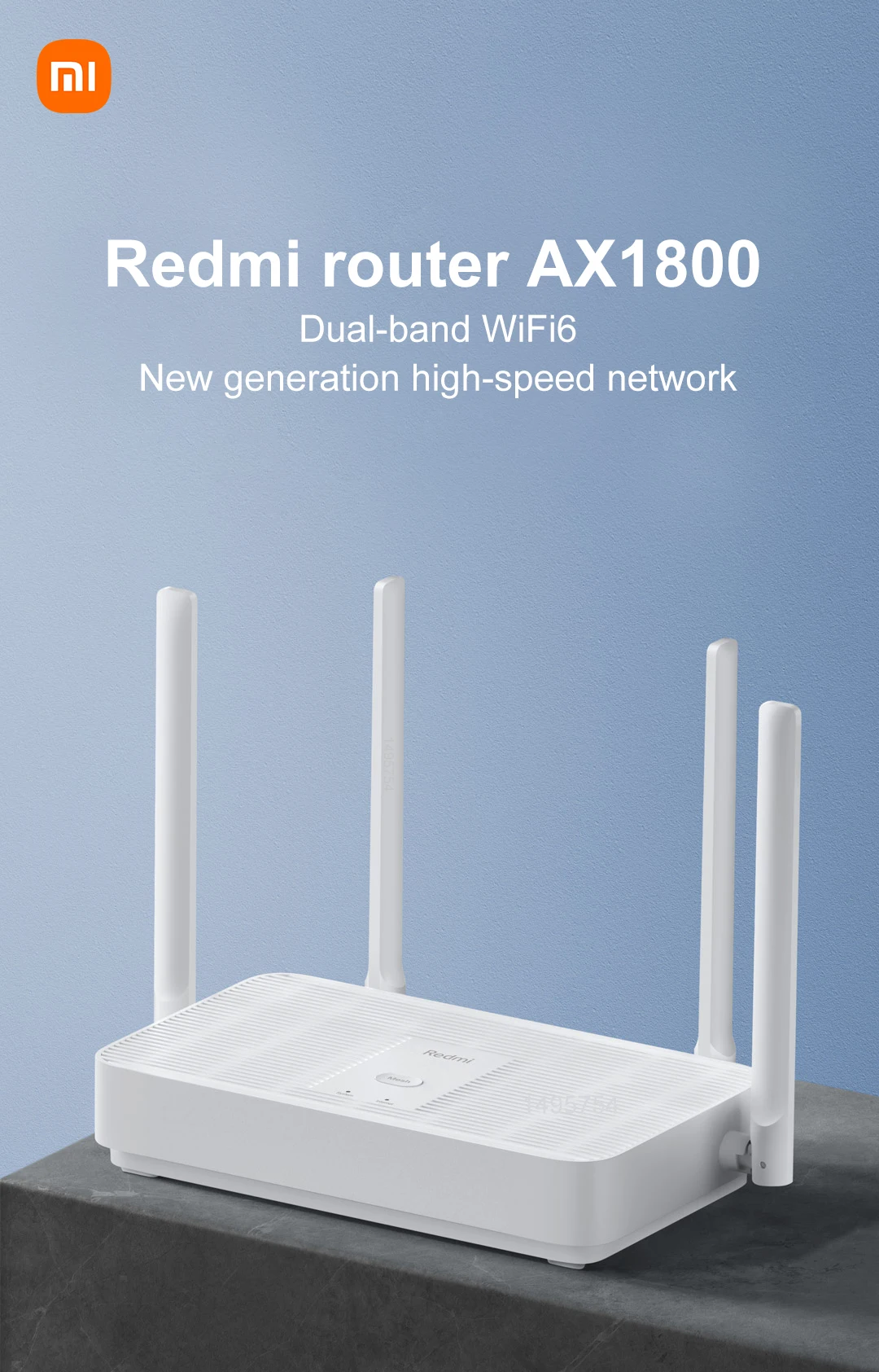 2021 New Xiaomi Redmi Router AX1800 Wifi 6 2.4G/5.0GHz Gigabit Dual-Band Mesh WIFI Wireless Signal Amplifier High Gain Antenna wifi amplifier for gaming